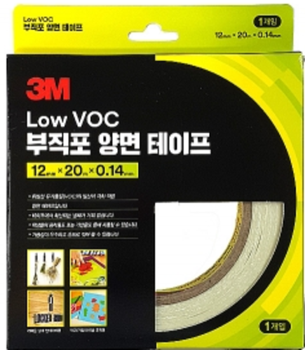 3M LOW VOC 부직포 양면테이프 12mm x 20M x 0.14mm