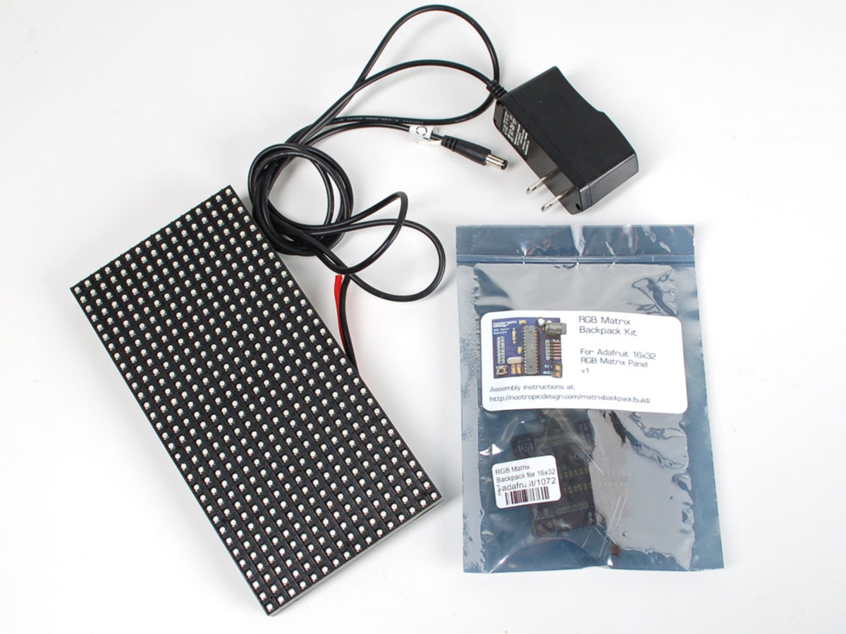 Nootropic RGB Matrix Backpack Kit + 16x32 Matrix Starter Pack