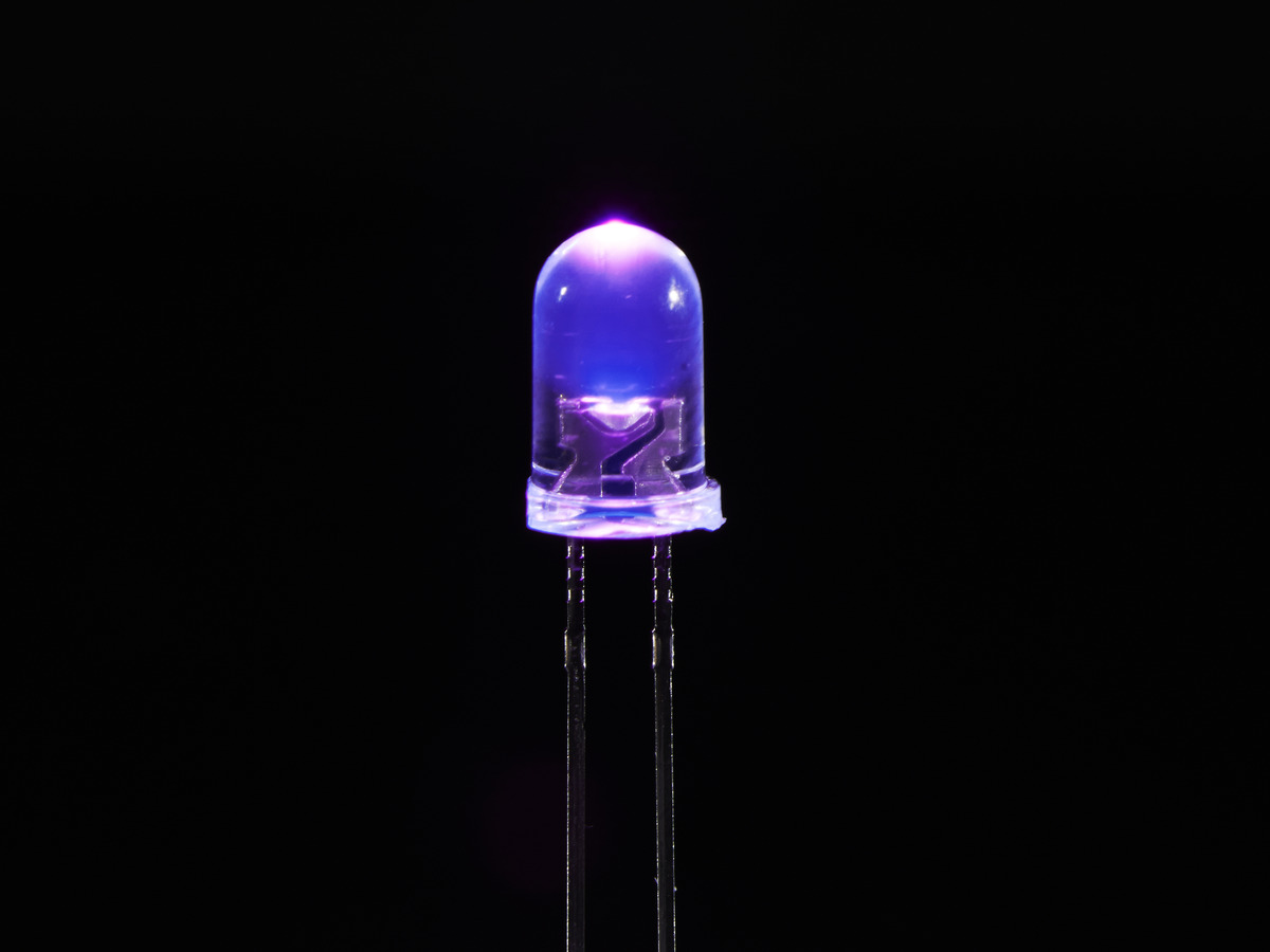 UV/UVA 400nm Purple LED 5mm Clear Lens - 10 pack