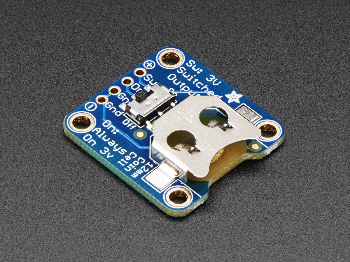 12mm Coin Cell Breakout w/ On-Off Switch ( 12mm 코인셀 배터리 PCB )