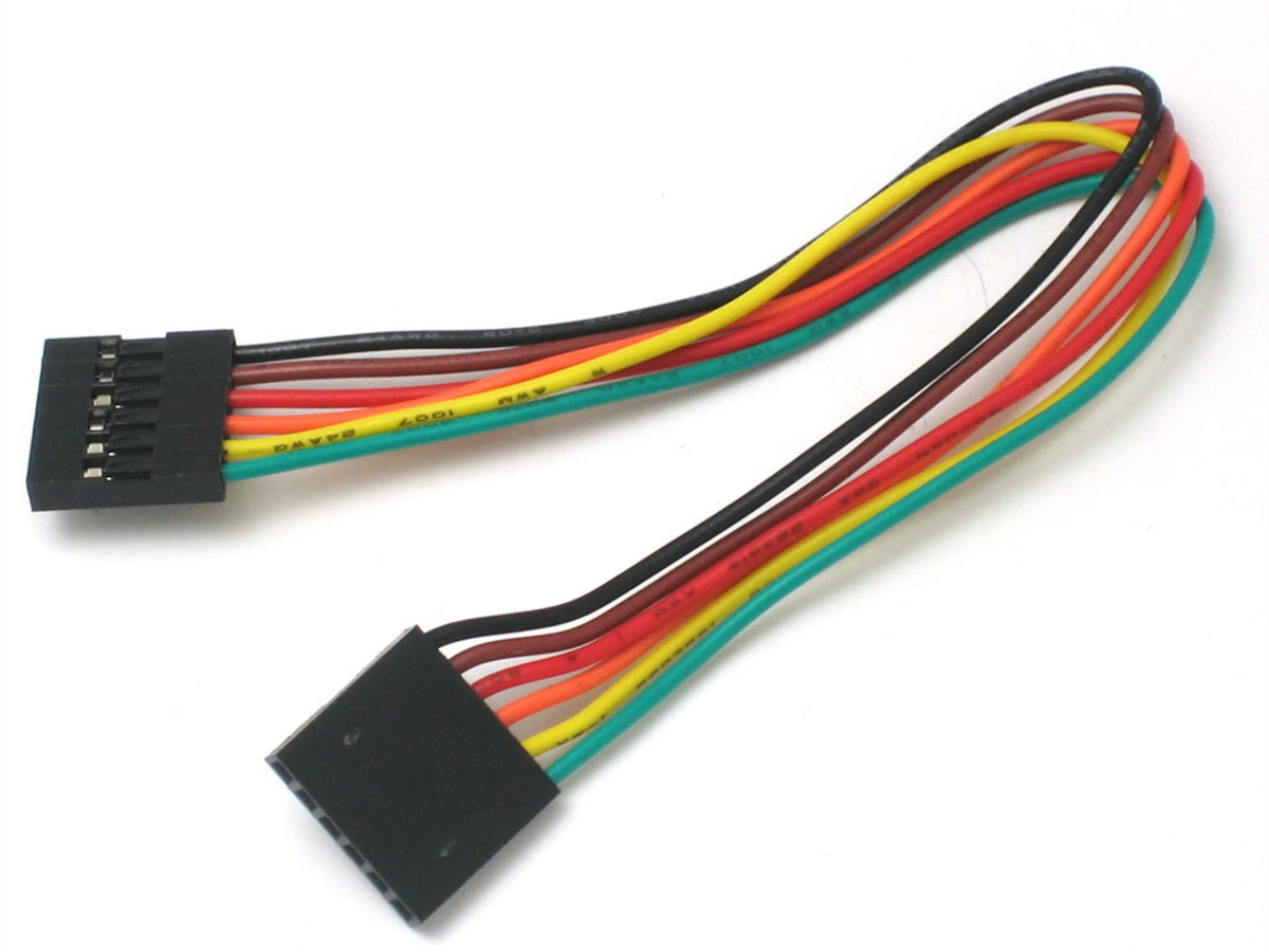 6-conductor 0.1 socket-socket cable [6 long]