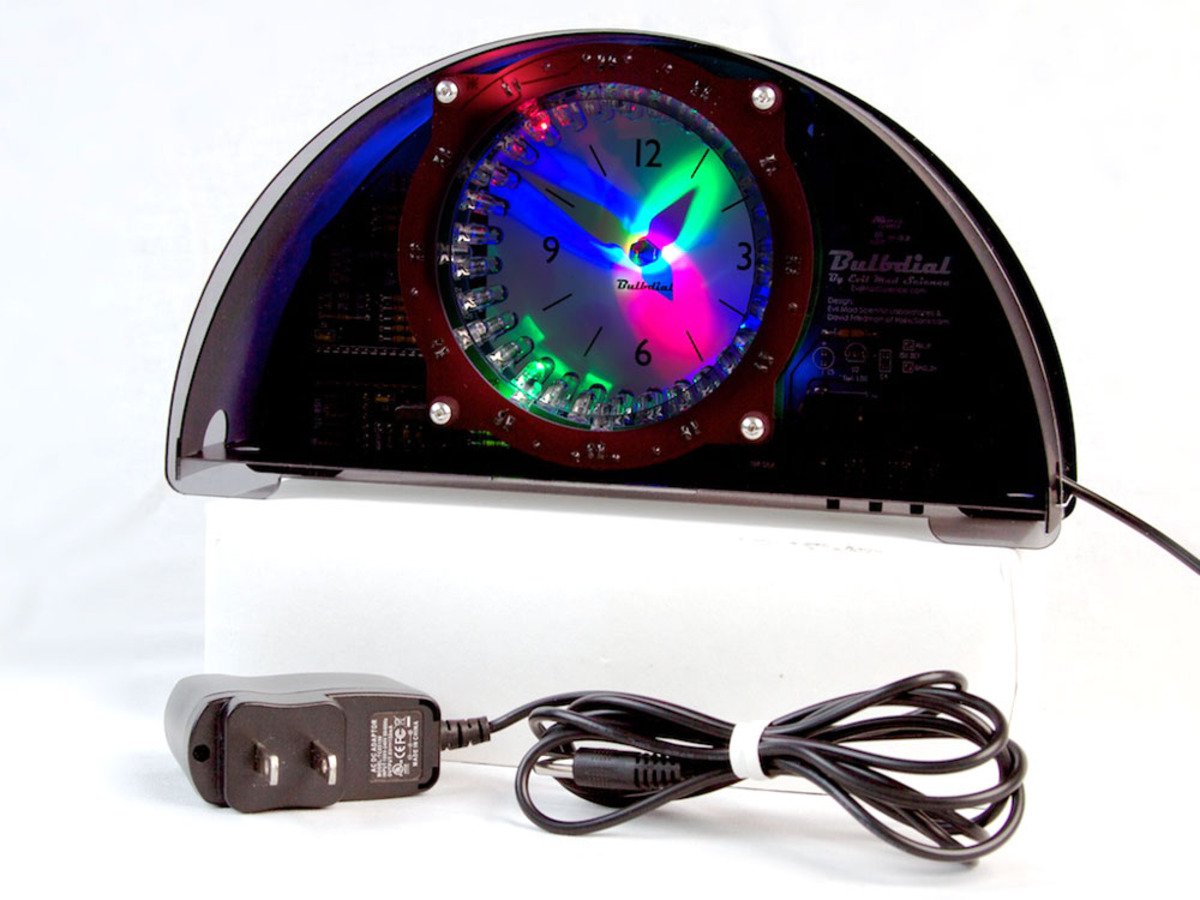 Bulbdial Clock kit [color LED with black/smoke case]