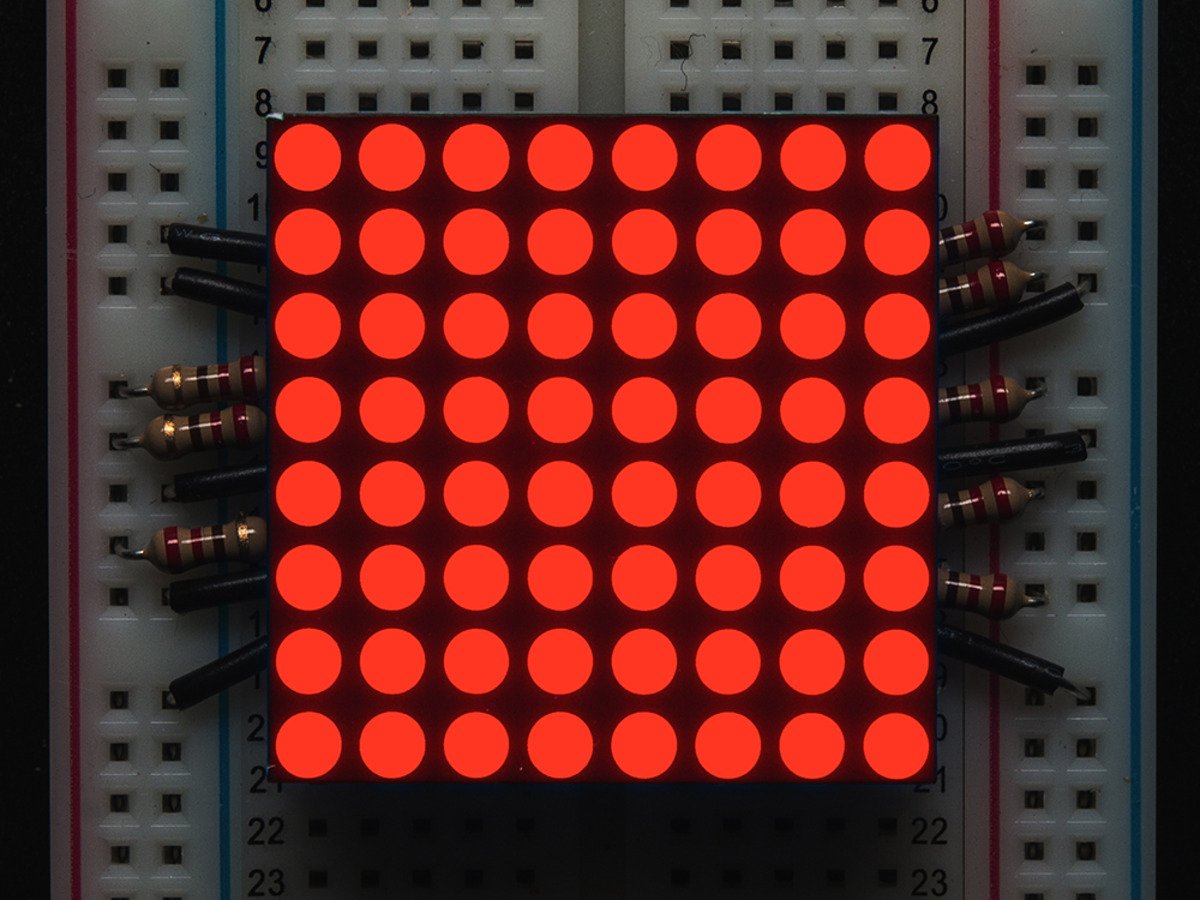 Small 1.2 8x8 Ultra Bright Red LED Matrix [KWM-30881CVB]
