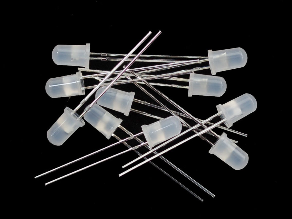Diffused 5mm Slow Fade Flashing RGB LED - 10 pack [Slow fade]