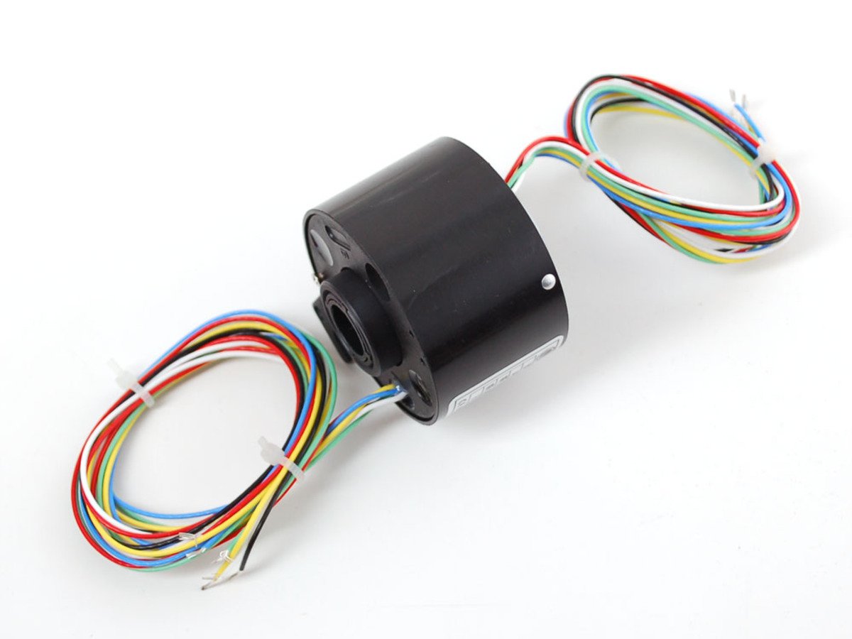 Toroid Slip Ring - 2.1 OD 1/2 ID- 6 wires- max 240V @ 5A
