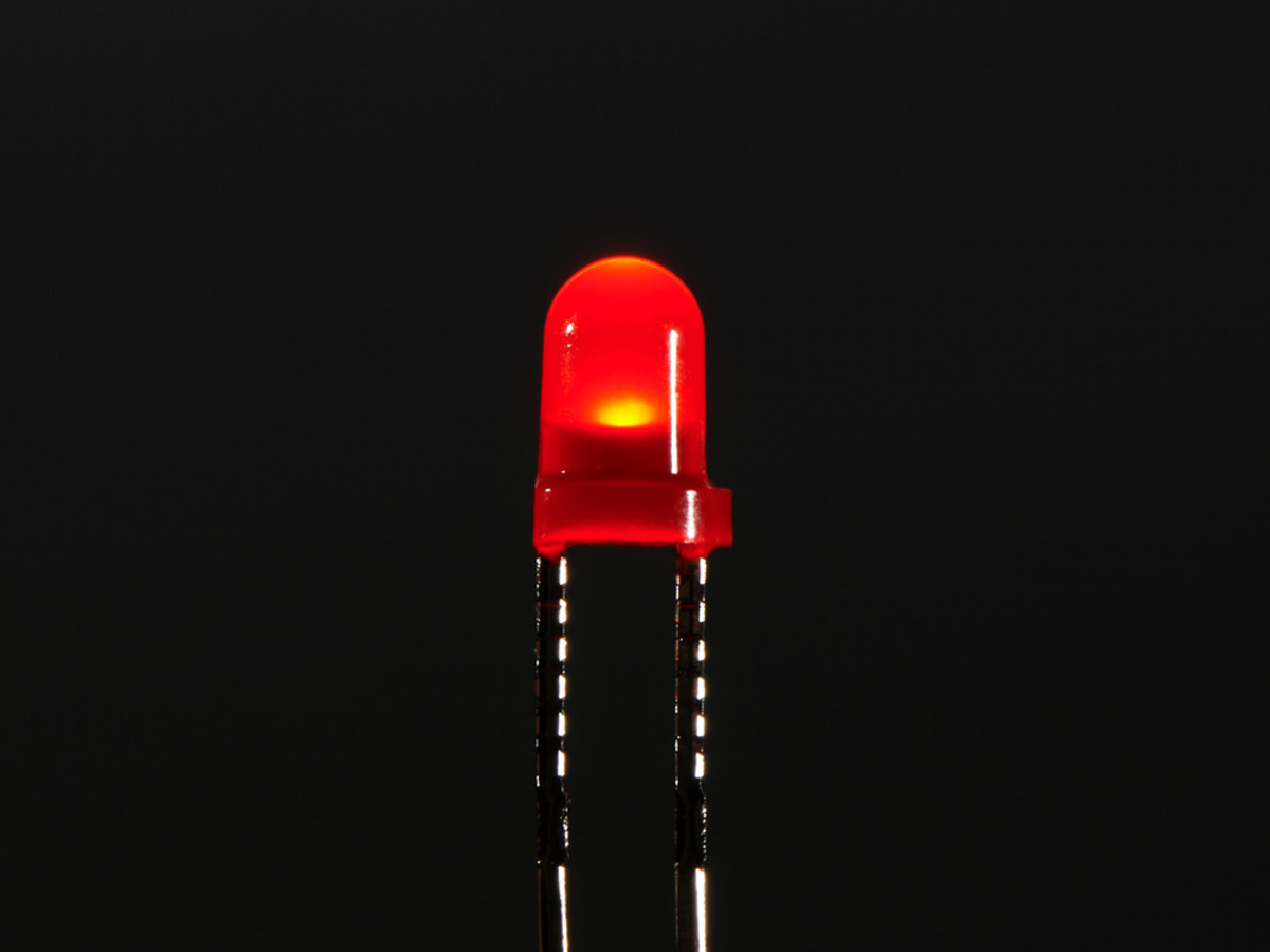 Diffused Red 3mm LED (25 pack)