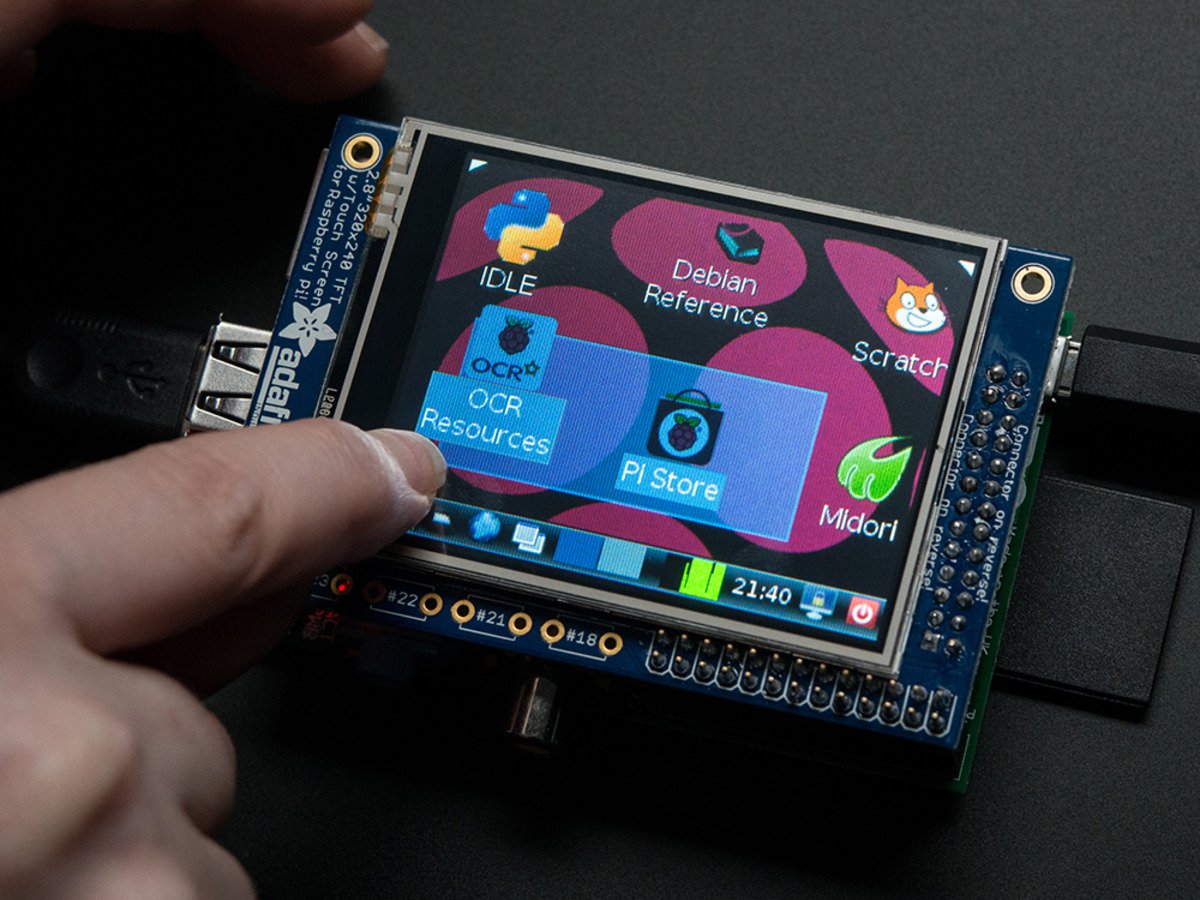 PiTFT - Assembled 320x240 2.8 TFT+Touchscreen for Raspberry Pi ( 라즈베리파이 320*240 2.8인치 TFT 터치 LCD )